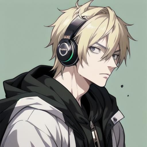 Anime Style Portrait of a Blond Haired Man