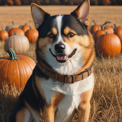 Dog in Pumpkin Costume: Whimsical Pet Photography
