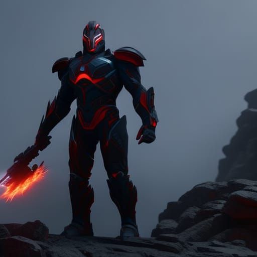 Detailed Matte Painting of Ultron in Deep Color