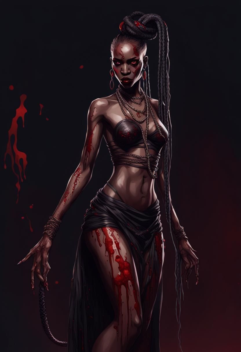 Vampire Masquerade: Setite Snake Woman Concept Art