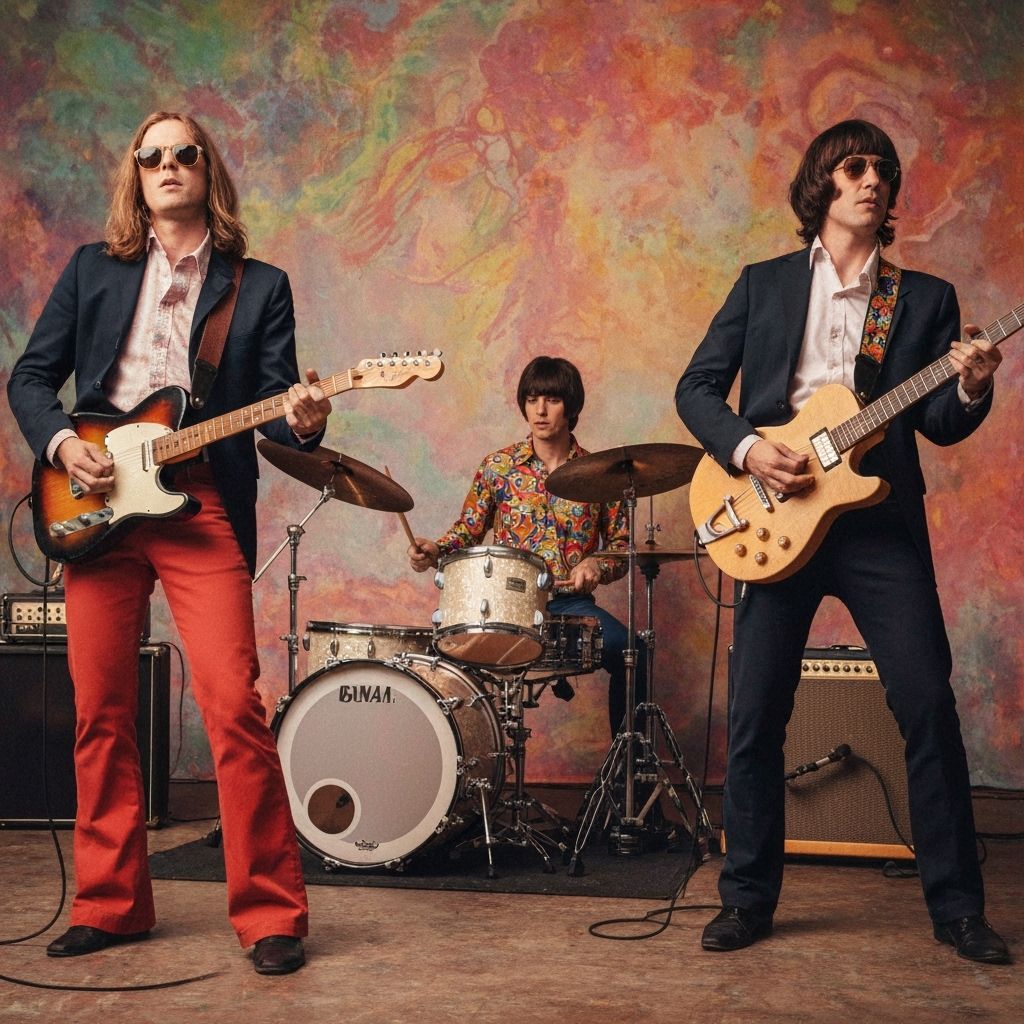 Psychedelic 60s Rock Band in Concert
