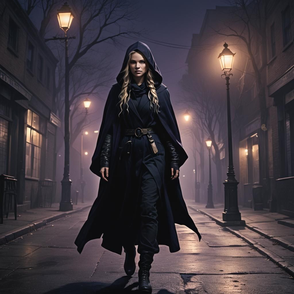 Fantasy Woman in Misty City: Film Noir Style