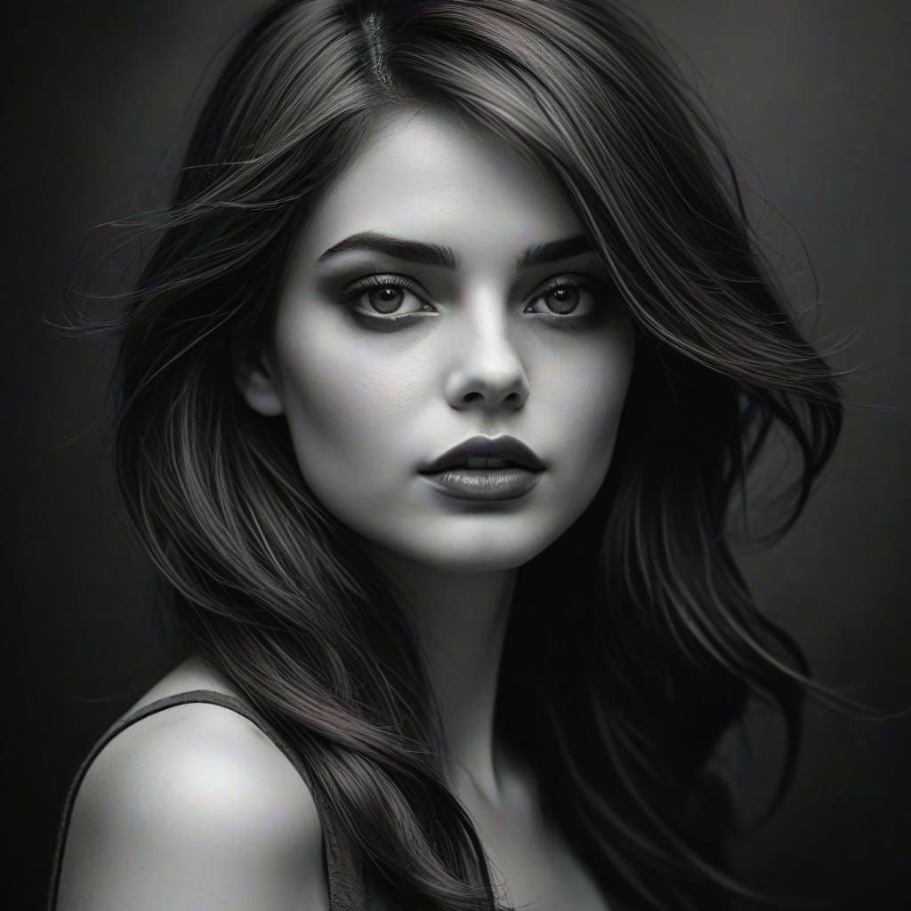 Charcoal Artistry: Bold Strokes, Rich Textures, Shadows Brou...