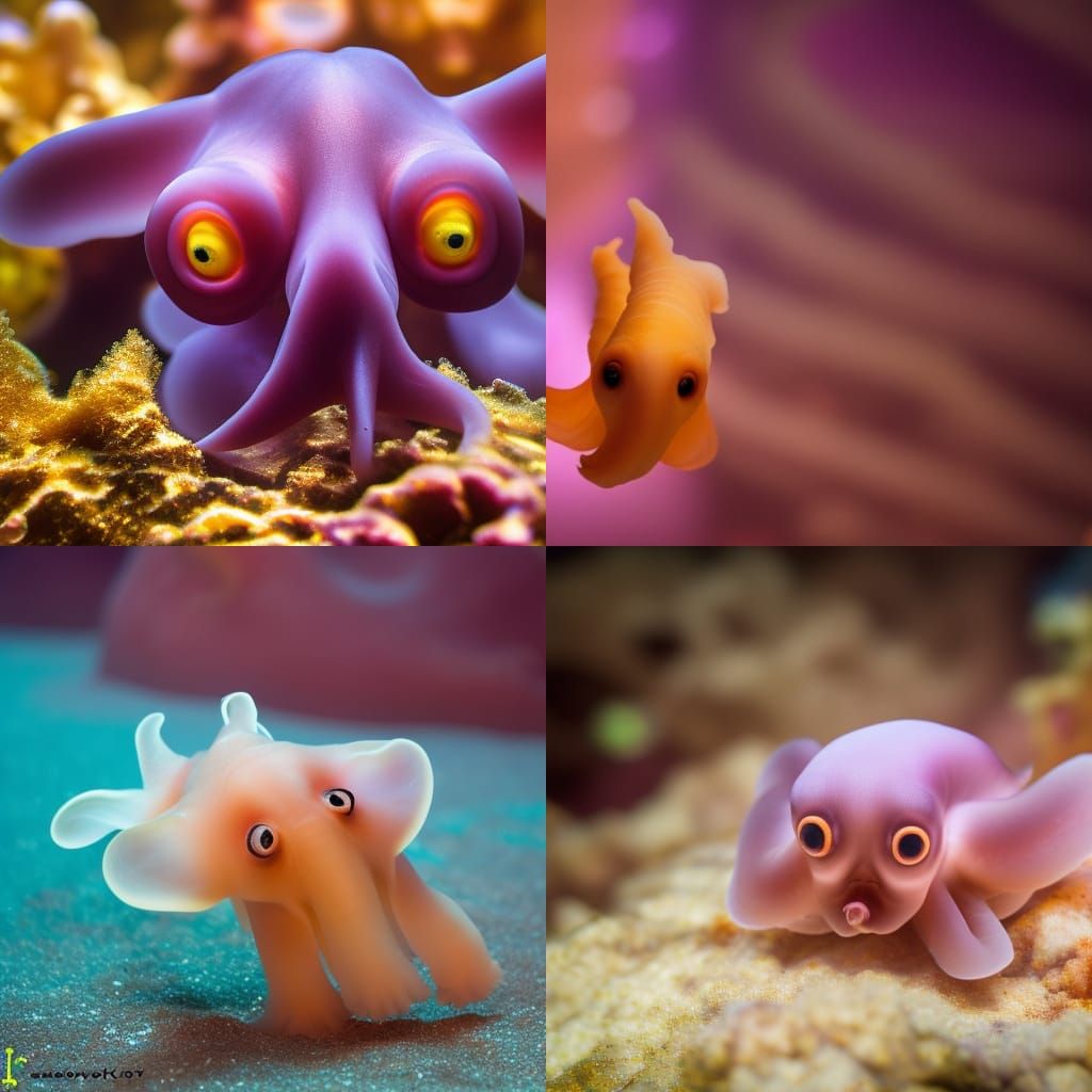 Dumbo Octopus Captured with Natural Lighting