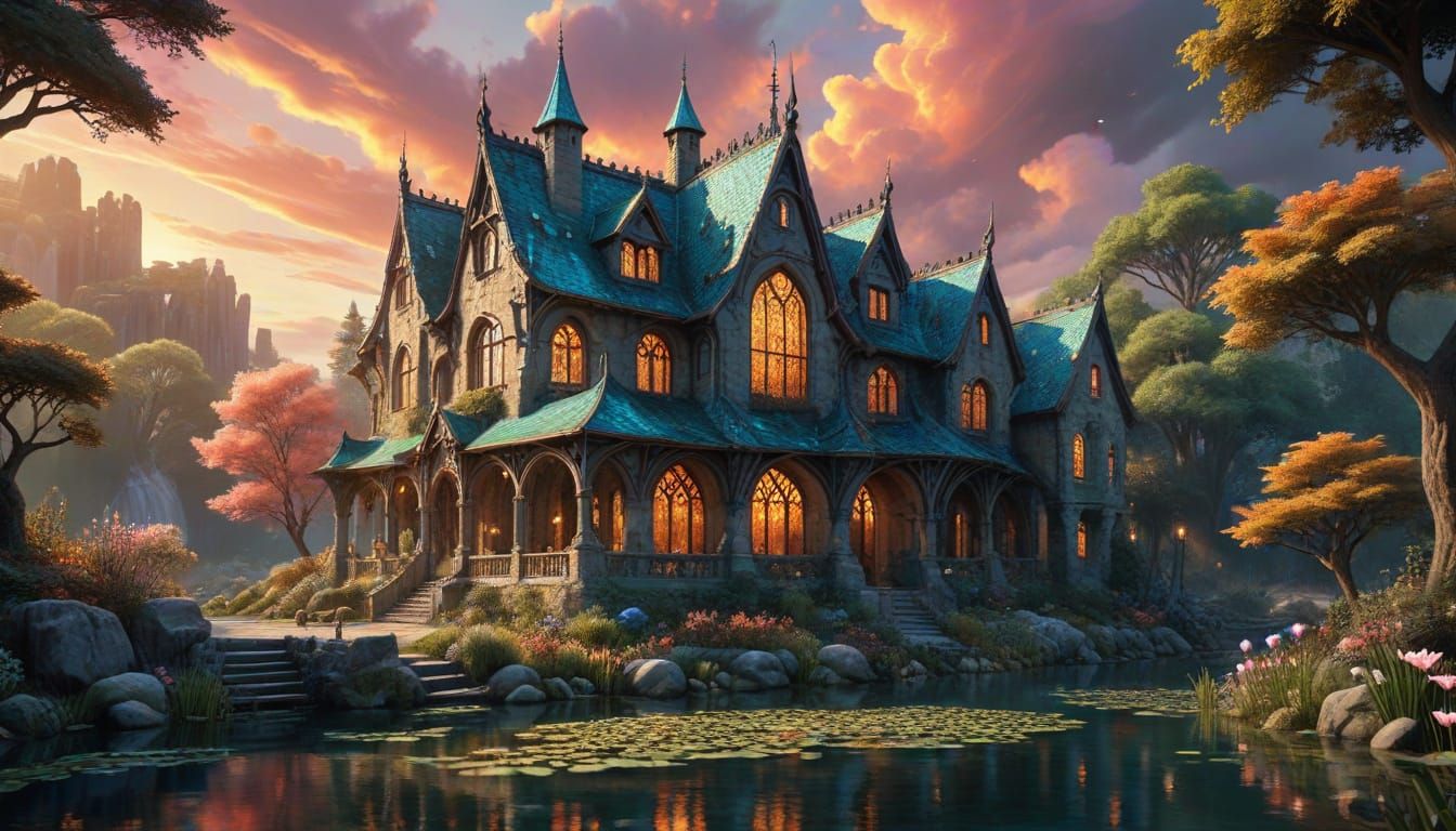 Watercolor Serenity in Elvencore Style