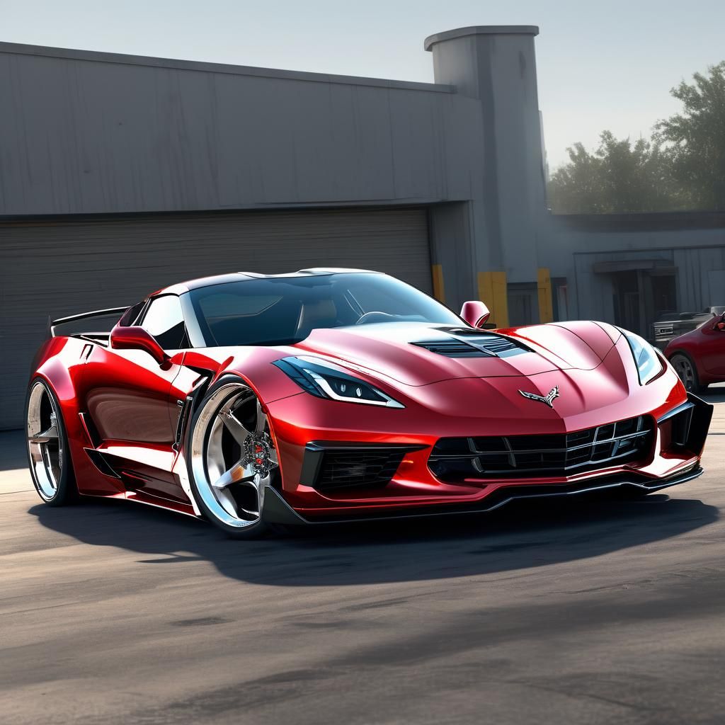 Mad Max Corvette Concept Art in 3D