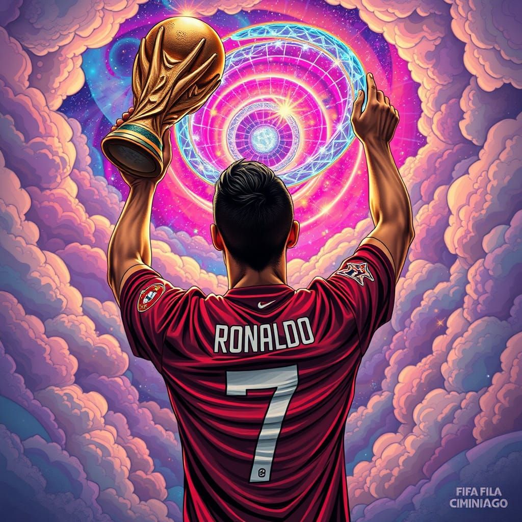 Portugal's World Cup Hero in Cosmic Splendor