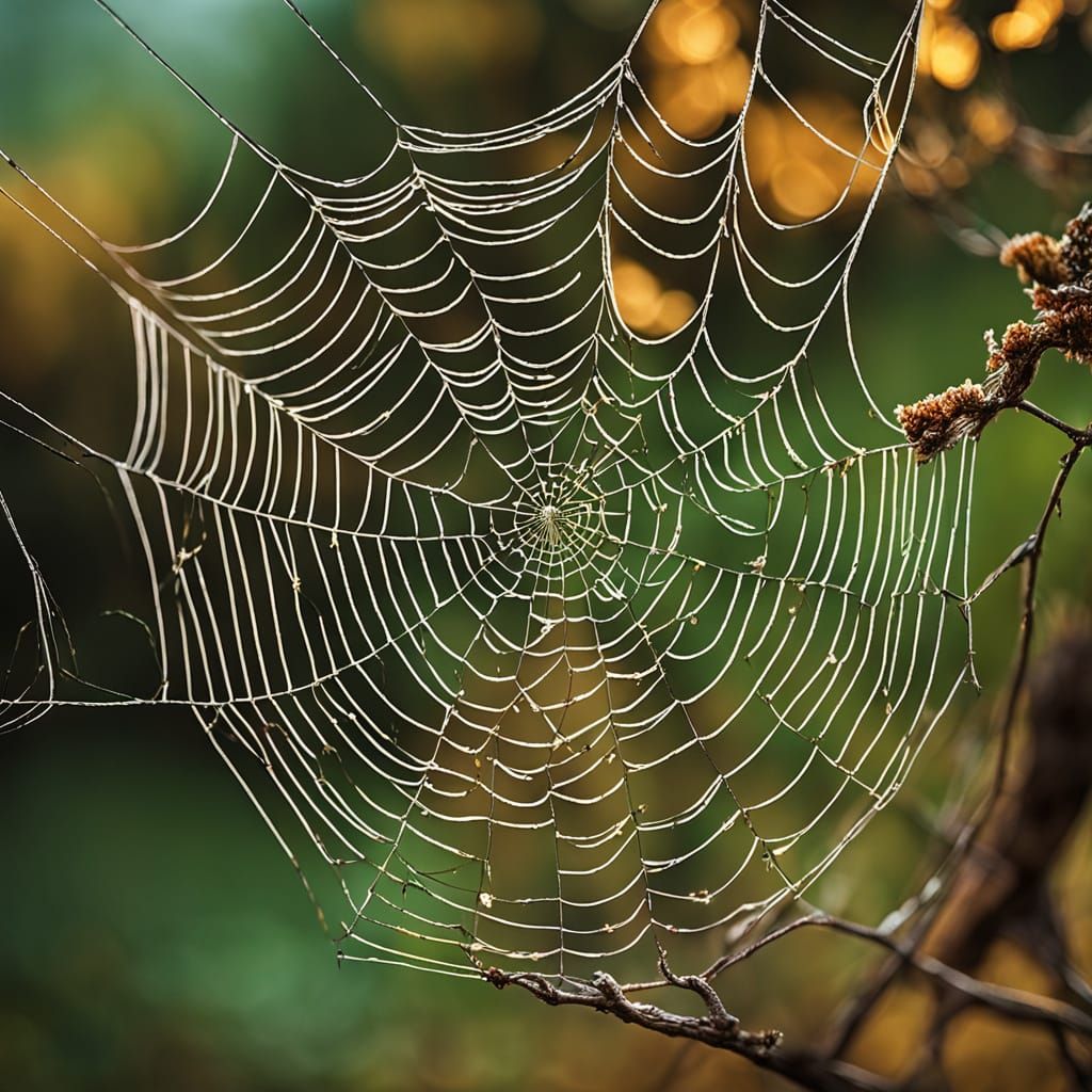 Magical Spiderweb Tree in Detailed Macro Photography