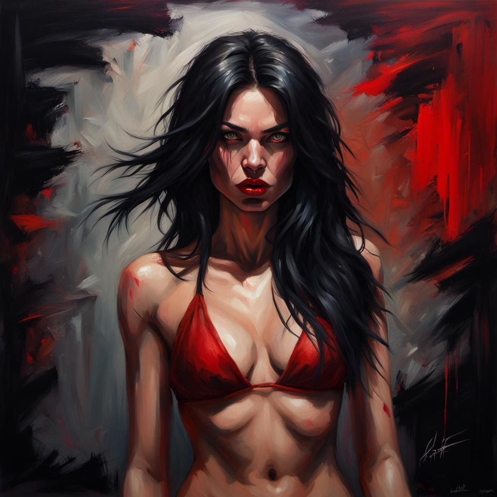 Captivating Woman Portrait in Hyperrealistic Oil Painting St...