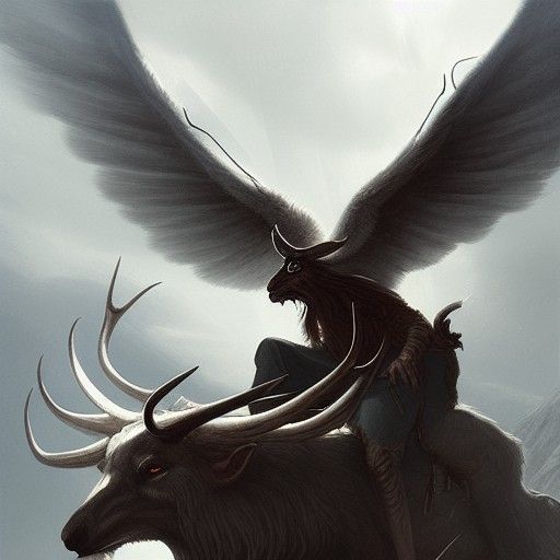 Baphomet on Elk: A Sinister Fantasy