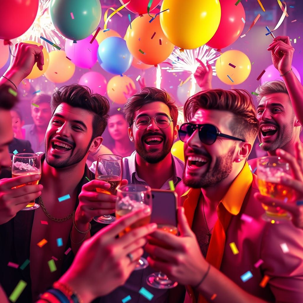 Vibrant Celebration of Joy and Pride in a Kaleidoscope of Co...