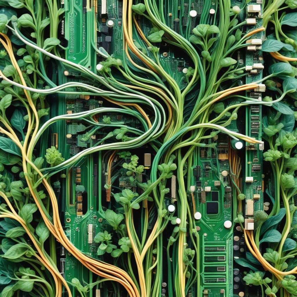 Organic Motherboard with Plant Connectors