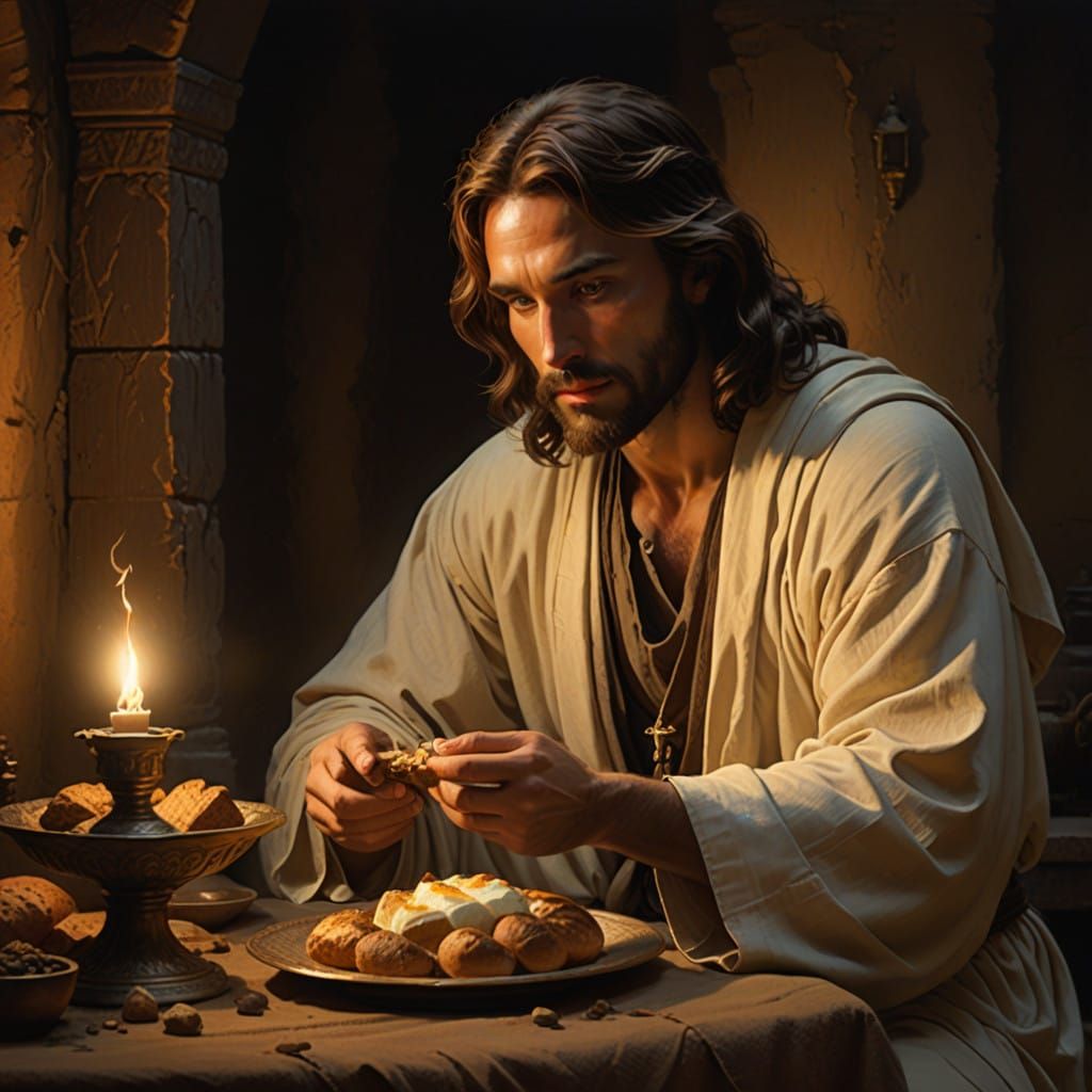 Jesus in Serene Conviviality as Dutch Masterpiece