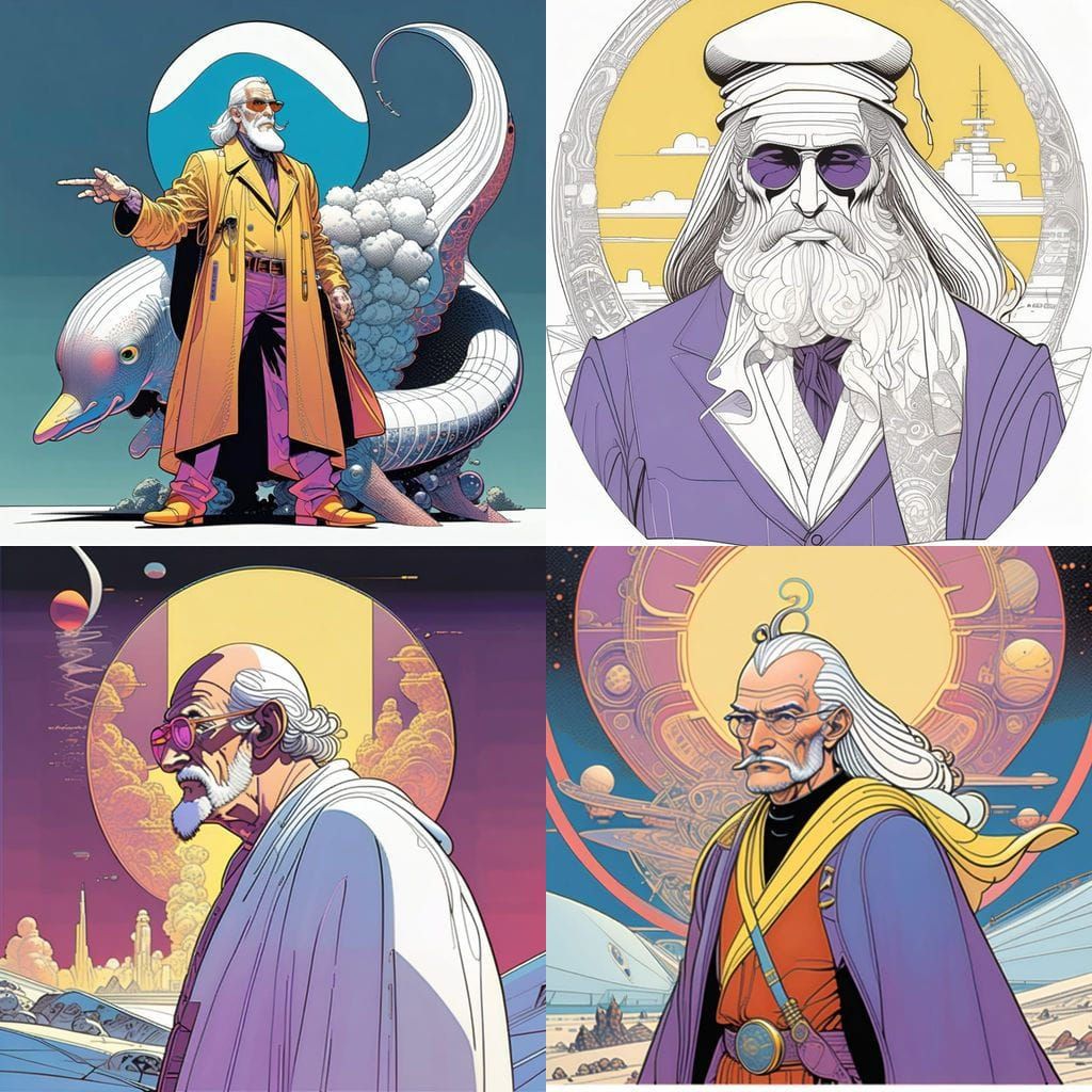 Sci-Fi Landscape in Moebius Style