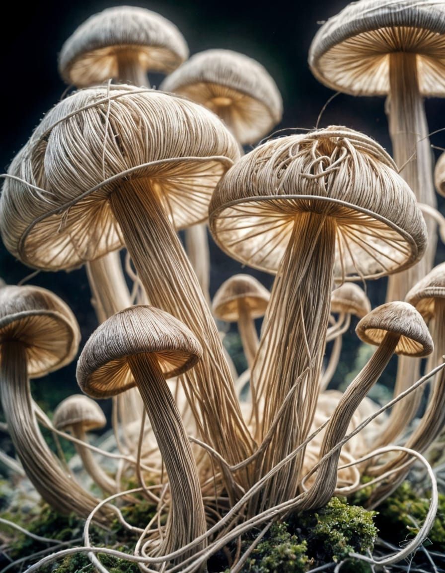 String Art: Whimsical Mushrooms