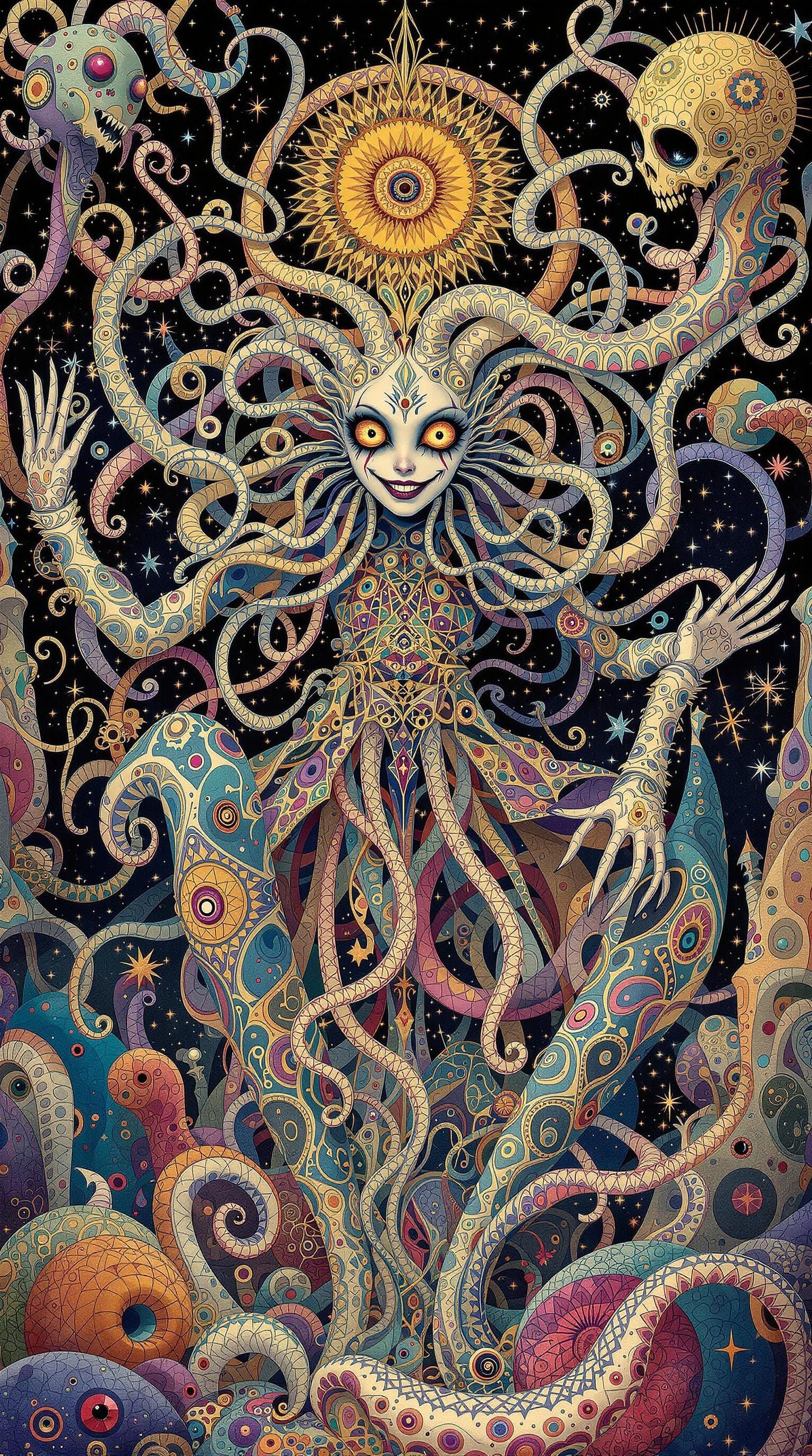 Surreal Geometry: A DMT Entity's Fractal Dance