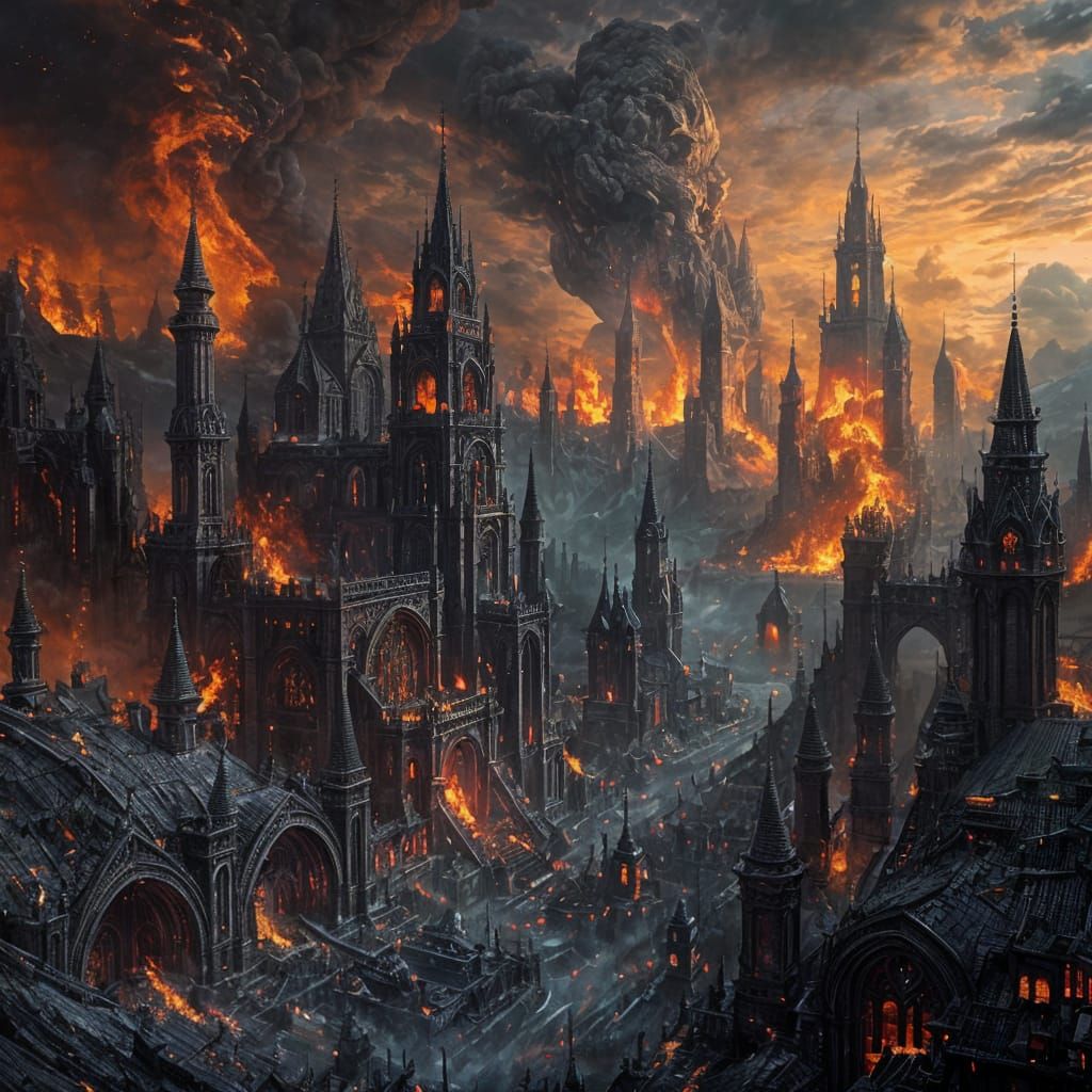 Cataclysmic Inferno Engulfs a Haunting, Dystopian Realm