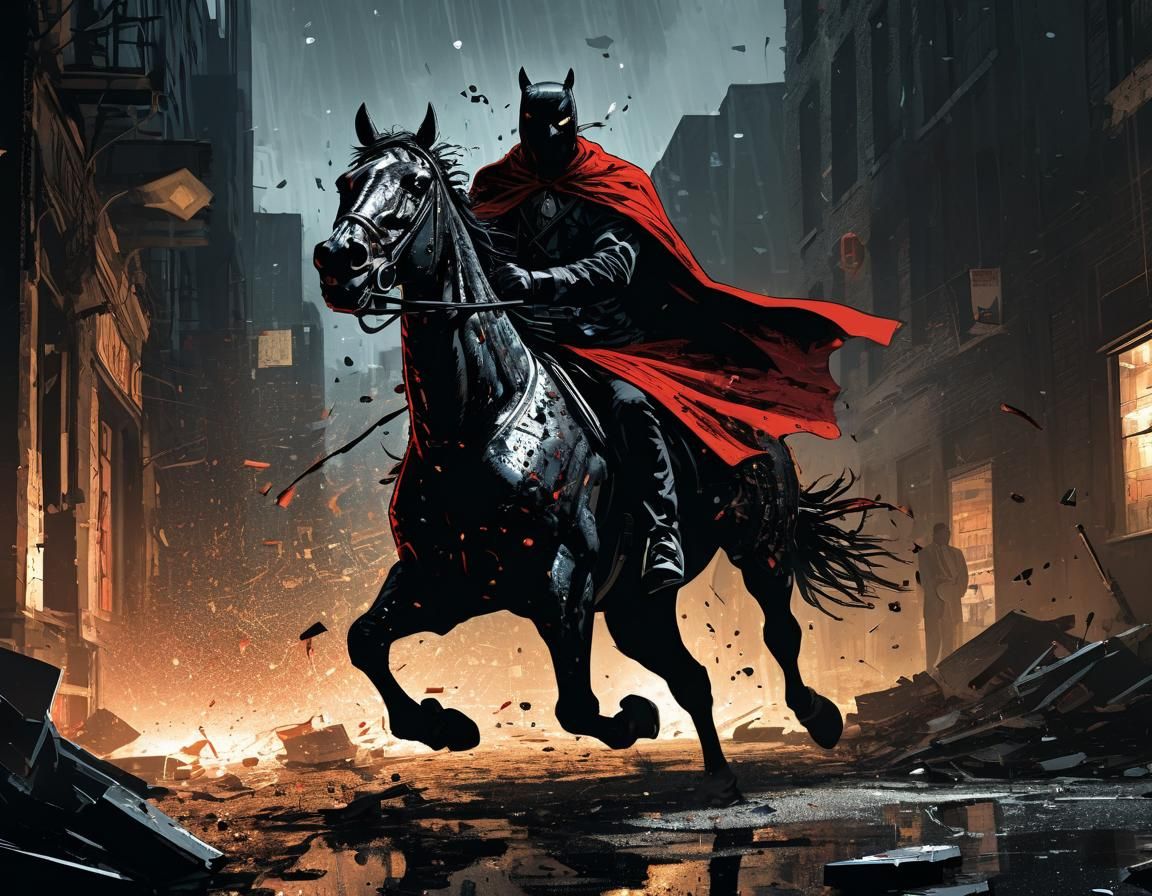 Crime Noir Superhero in Action