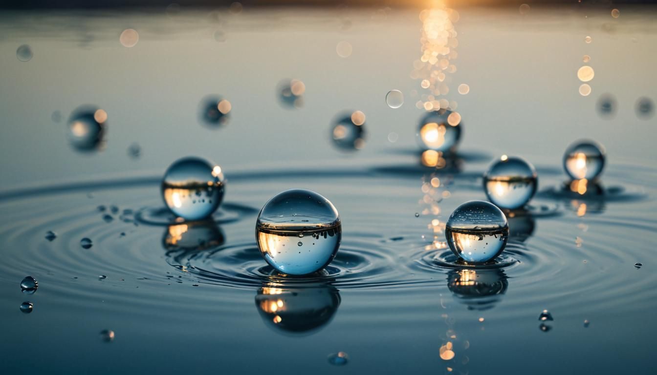 Surreal Water Droplets in Hypnotic Pastel Hues