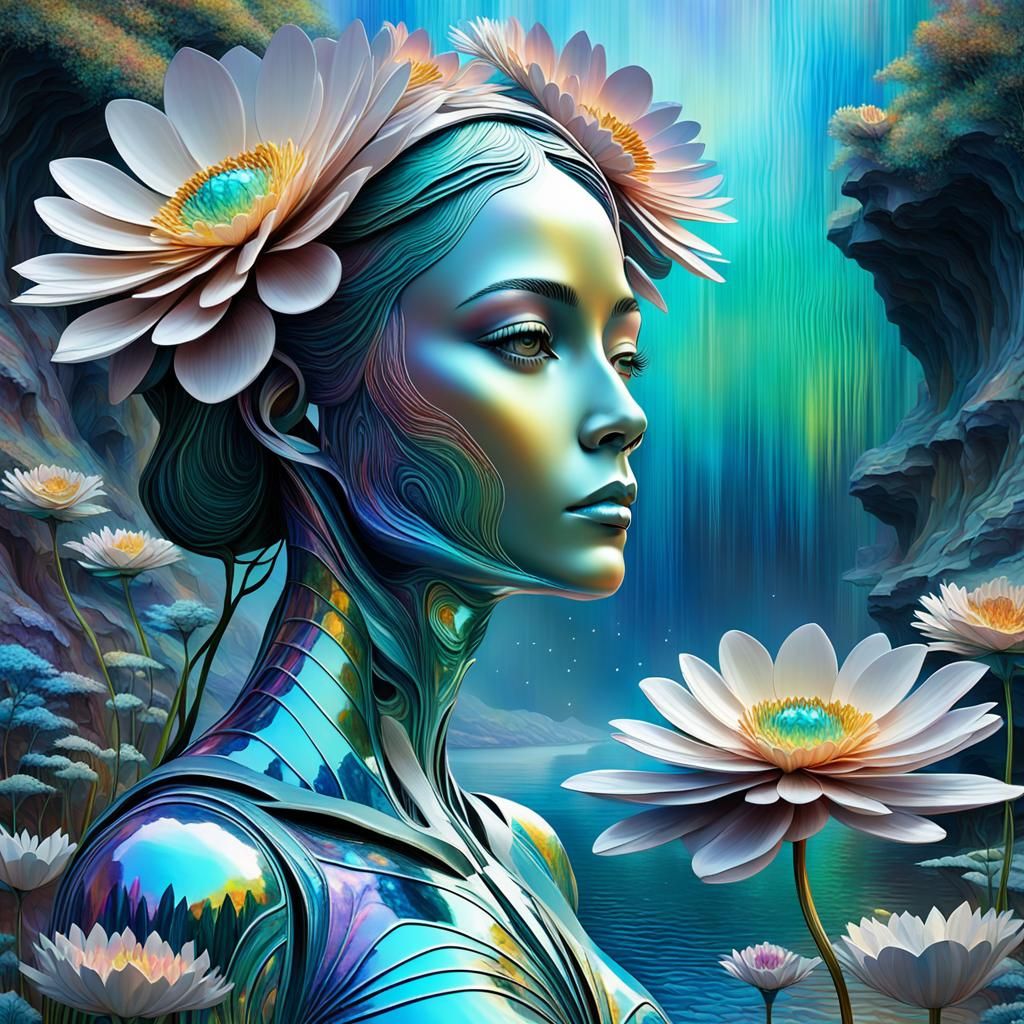 Iridescent Textures: Woman Enters a New World