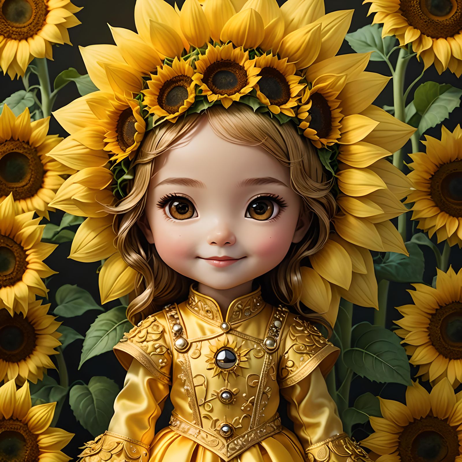 A Sunflower Chibi Girl.