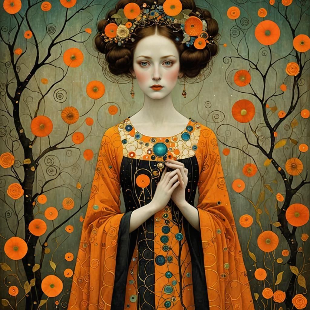 Gustav Klimt autumn aesthetic.