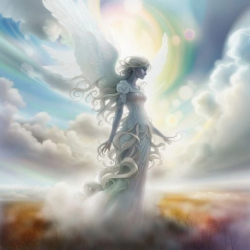 Dirt Angel Farming Clouds: Ethereal Concept Art