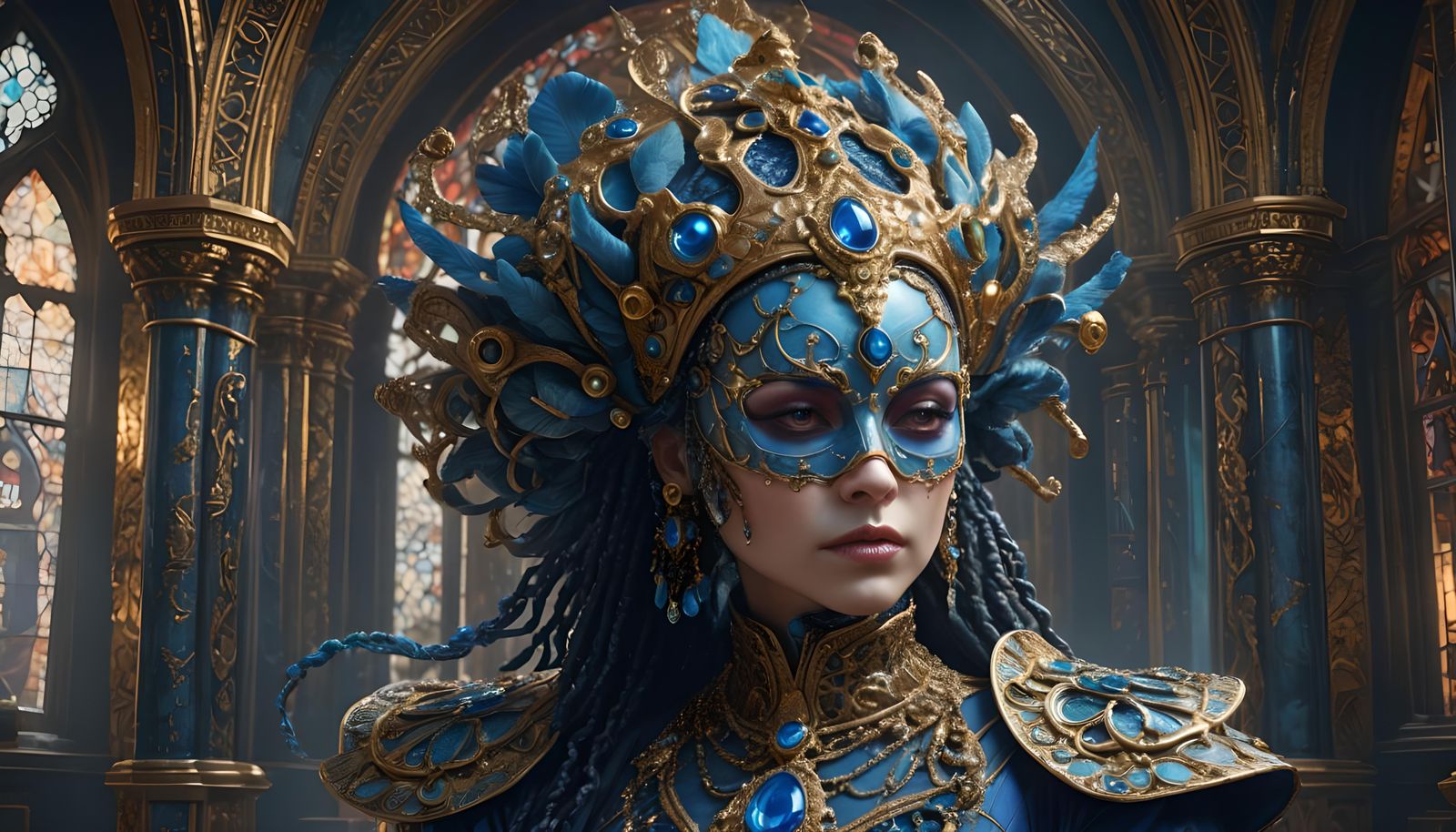 Blue Oyster Cult Portrait in Hyperdetailed Style