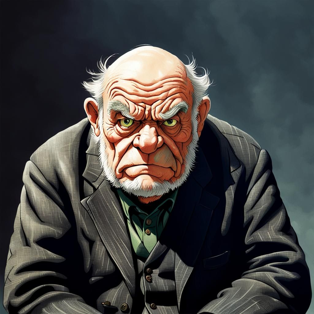 Grumpy Old Man Portrait: A Study in Curmudgeon