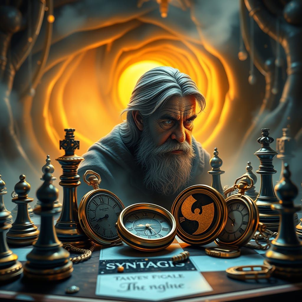 Surreal Wizard Chess in Ravenclaw Hues