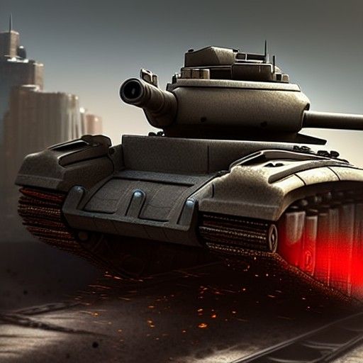 Tank in Pixar Style 3D Digital Art