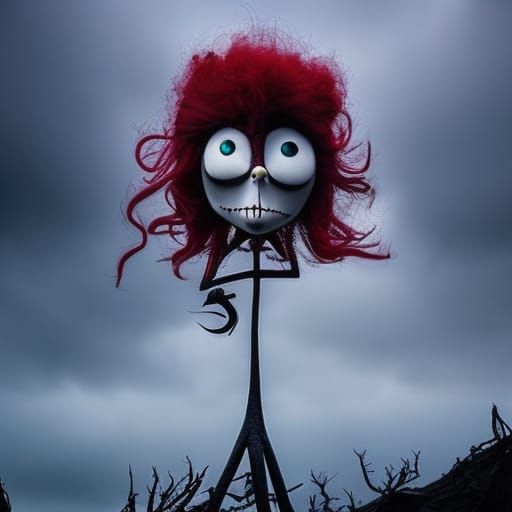 Red-Haired Princess Portrait in Hyperdetailed Style