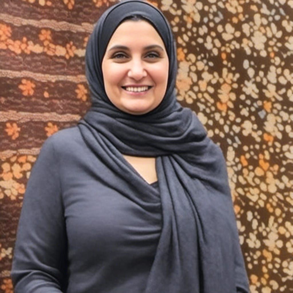 Curvy Model in Hijab and Bra