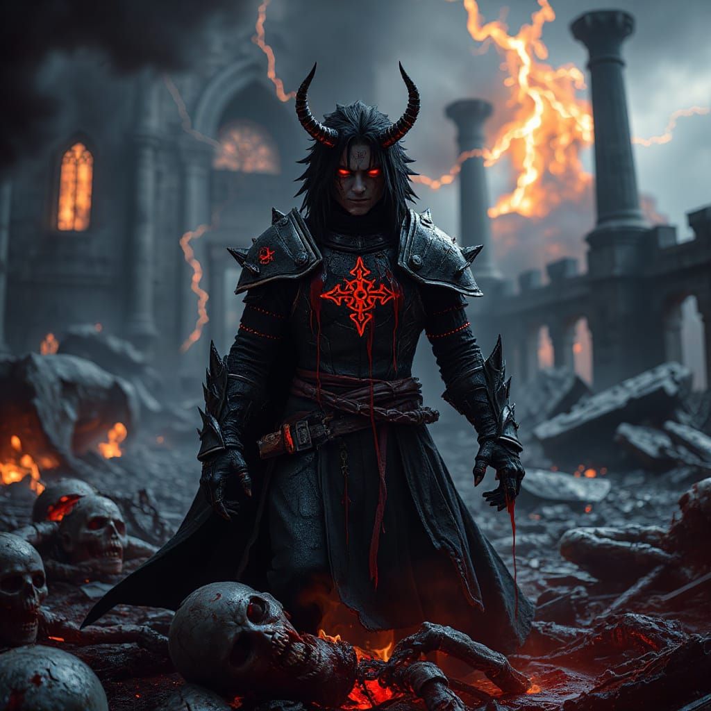 Madara Uchiha in Crimson Lightning