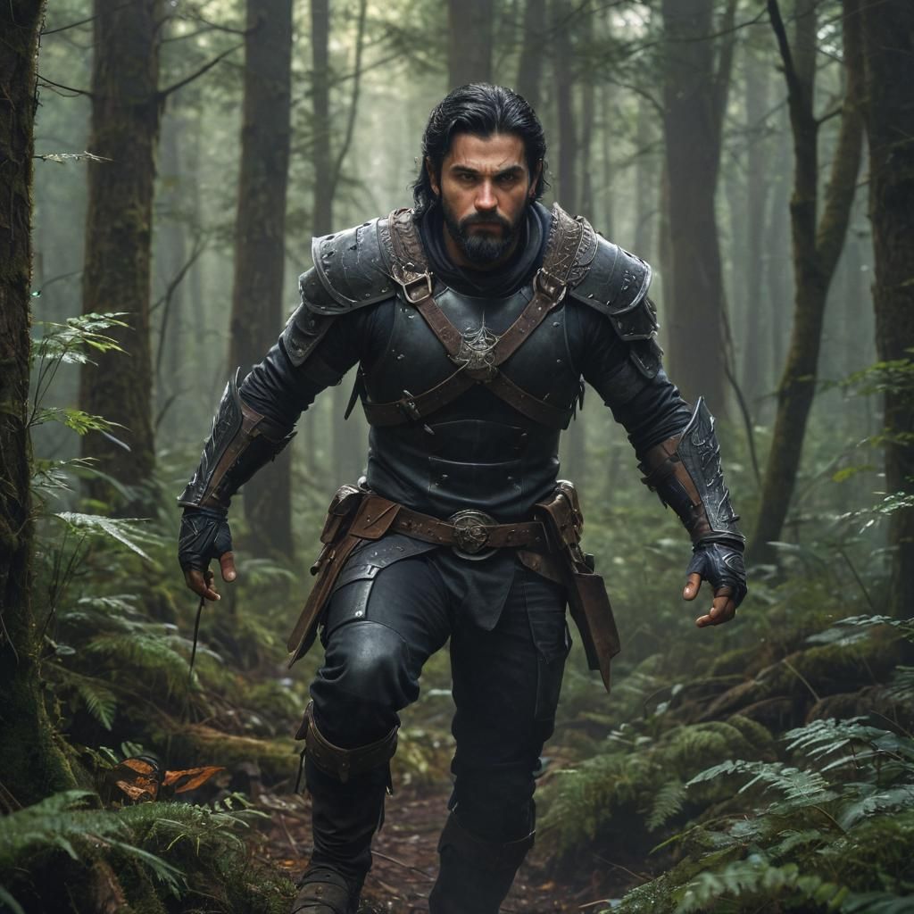 D&D Ranger Portrait in Hyperrealistic Style