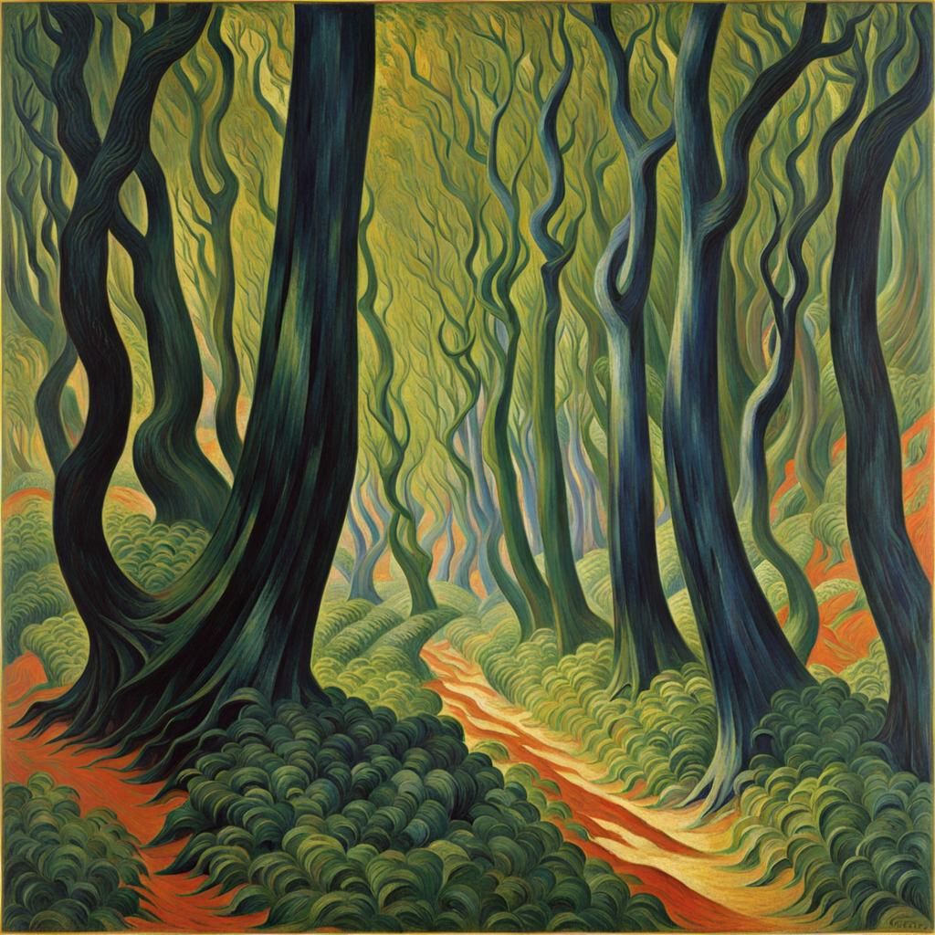 Eldritch Forest in a Futuristic Style