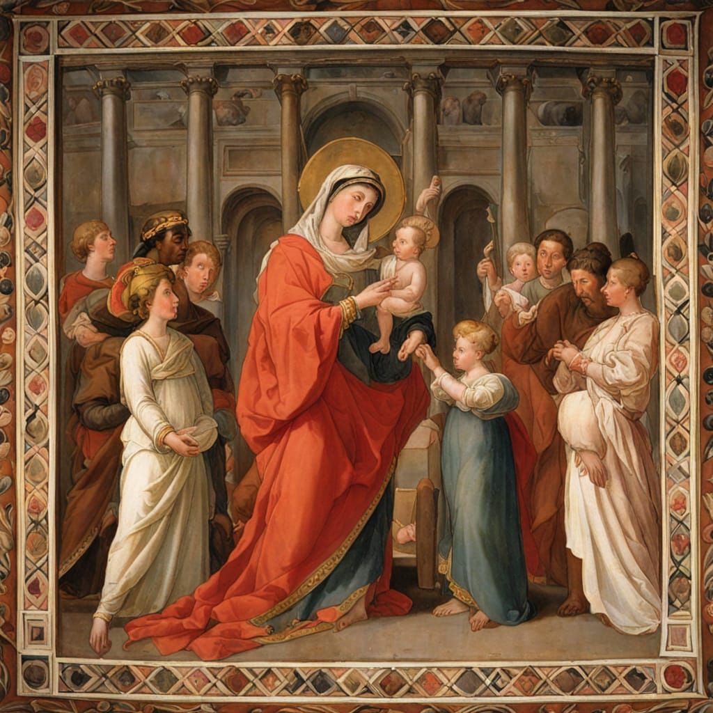 The Baby proclaiming the innocence of the Mother