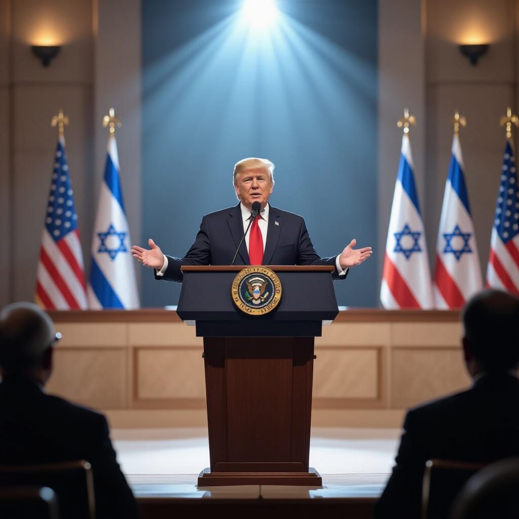 President Trump Addresses Knesset in Dramatic Photo