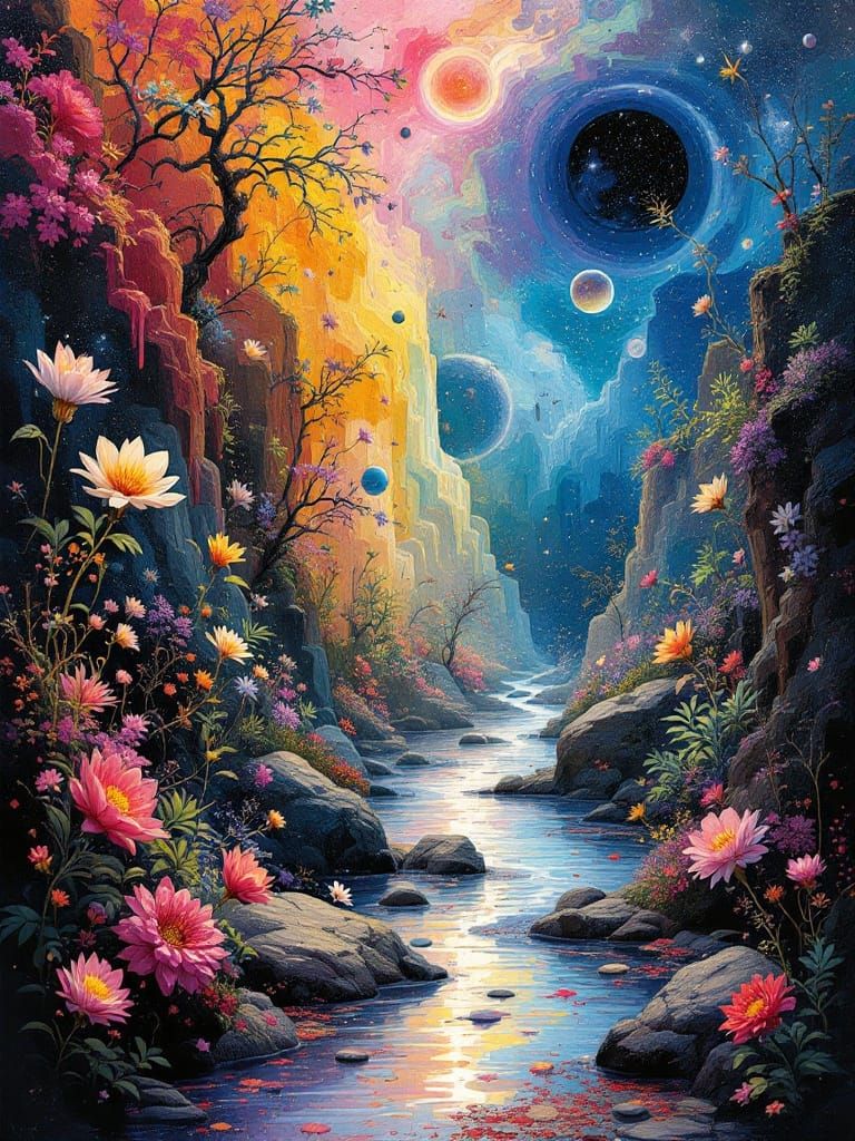 Space-Fi Flower Parchment Craft