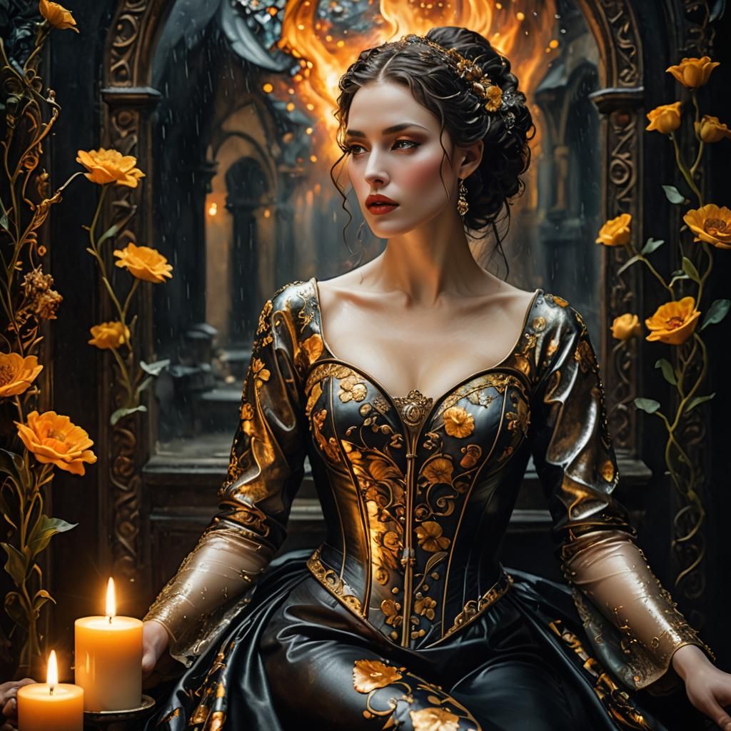 Ethereal Beauty: Longing in Futuristic Medieval Style