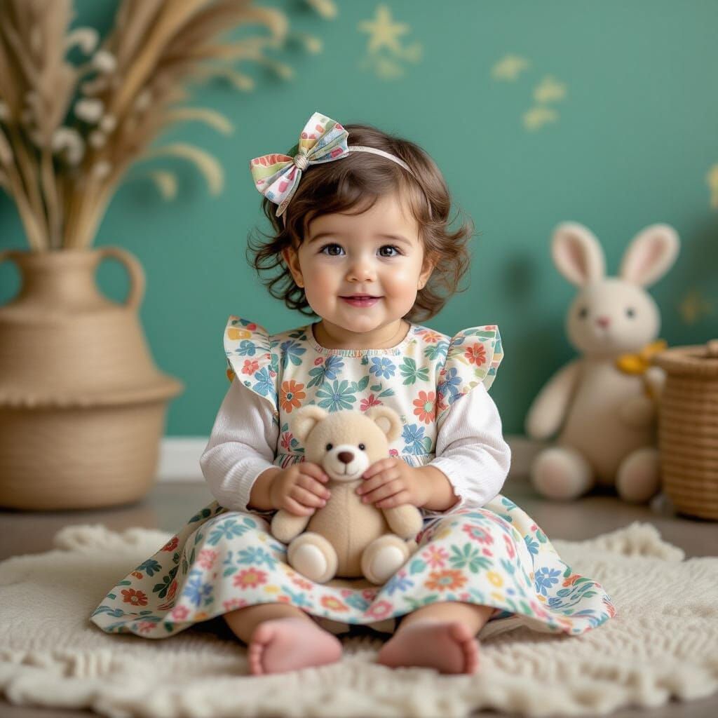 Fierce Child in a Vibrant, Colorful World