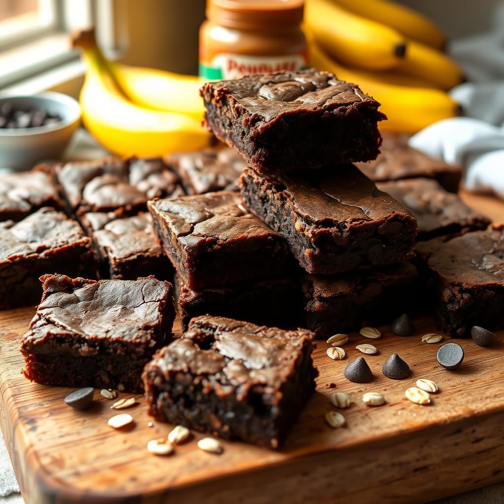 Cozy Breakfast Brownies in Warm, Natural Light