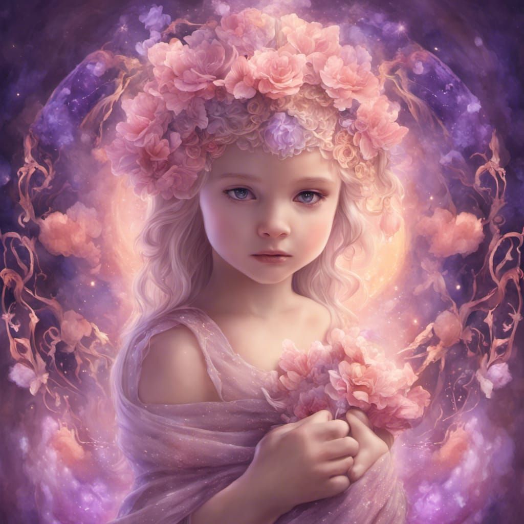 Luminous Lava Goddess with Filigree Flowers