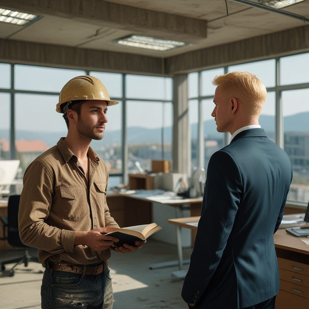 Turbulent Construction Site Office in Liminal Space