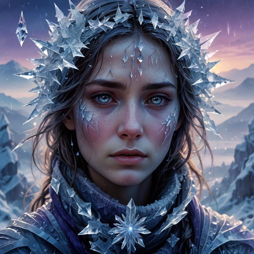 Icy Tears: Detailed Fantasy Concept Art