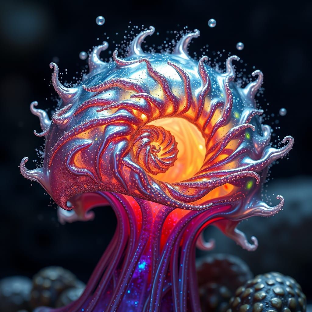 Cosmic Phallus indusiatus, Swirling Galaxy Cap