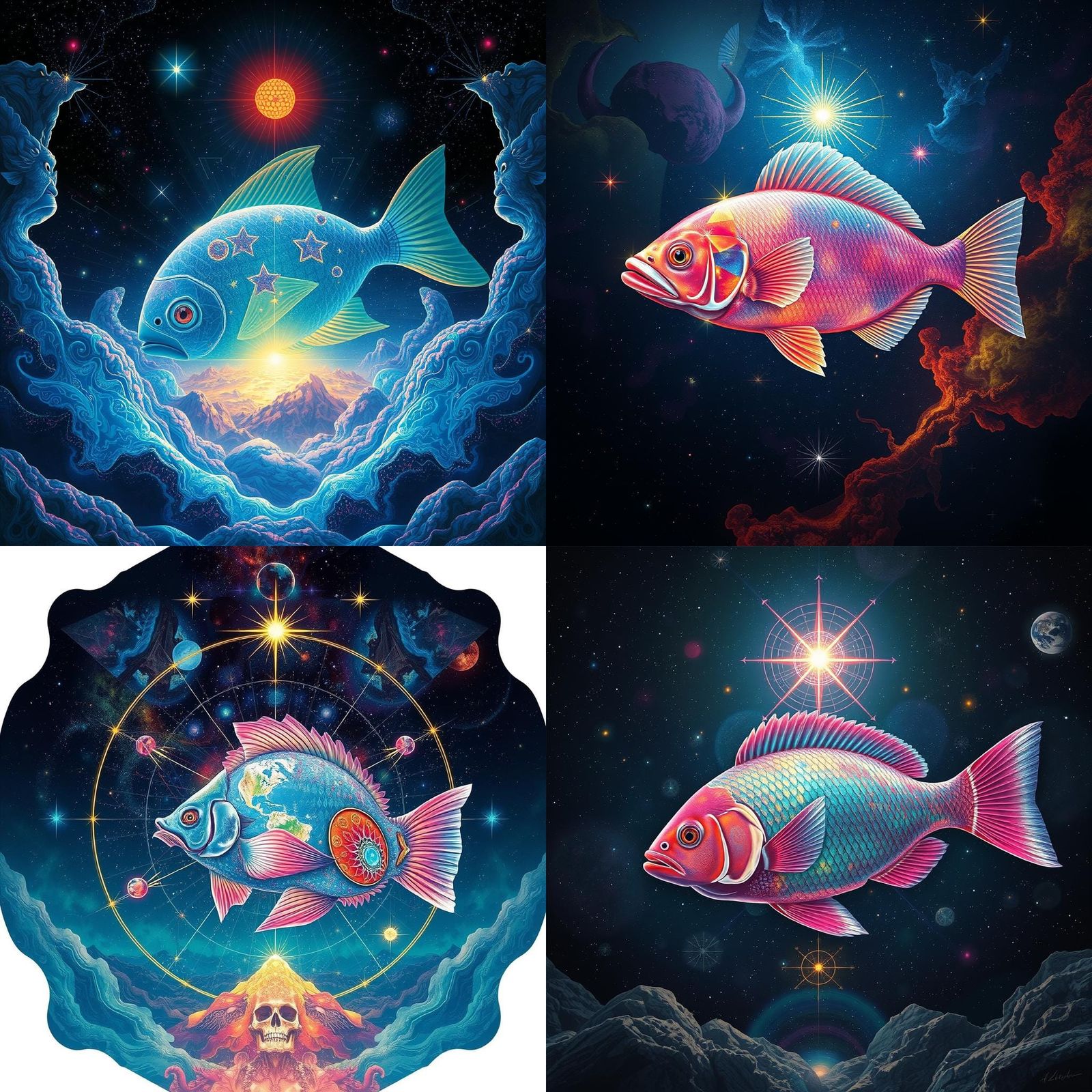 Peixonalta: Holographic Cosmic Illustration