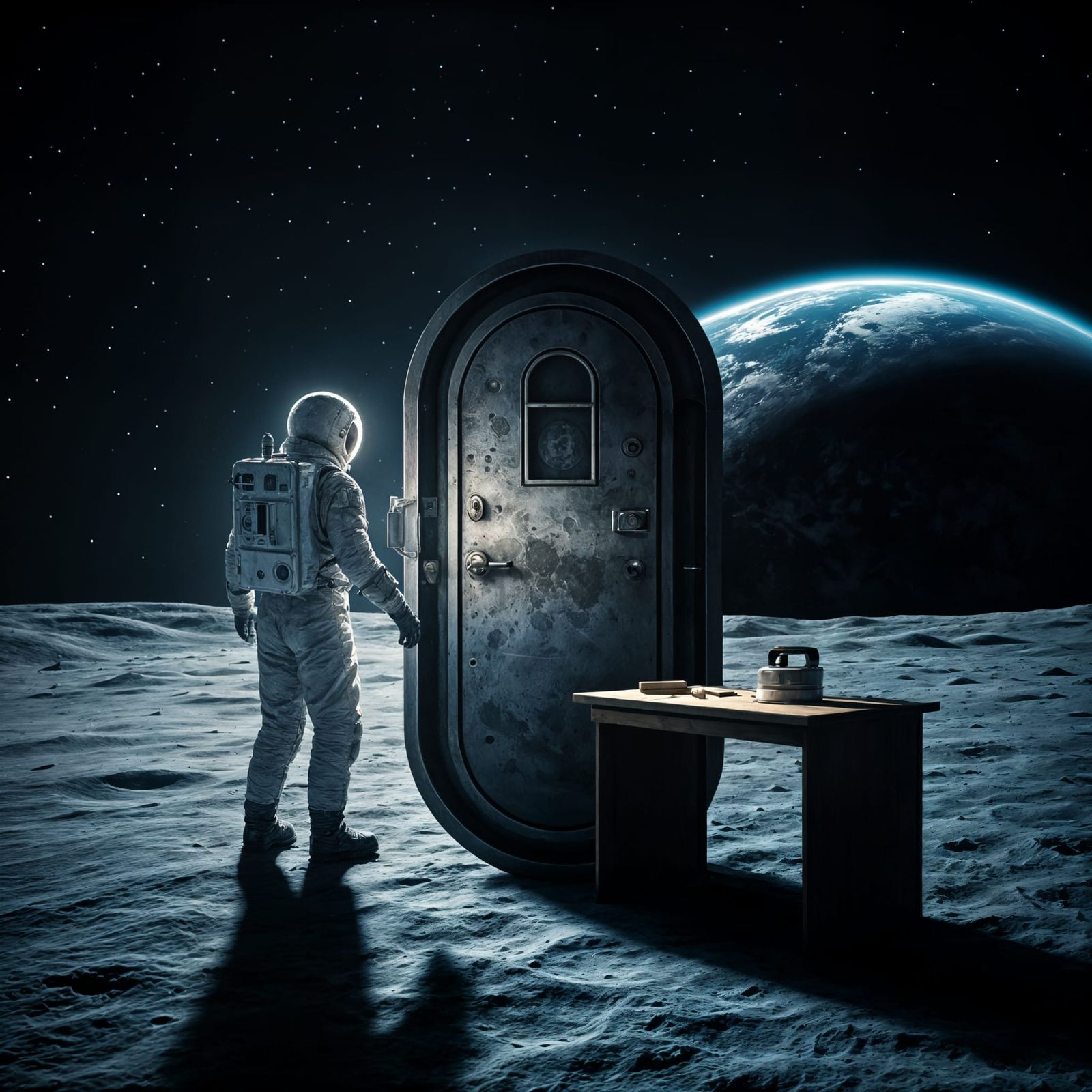 Mysterious Lunar Door Reveals Vintage Relic