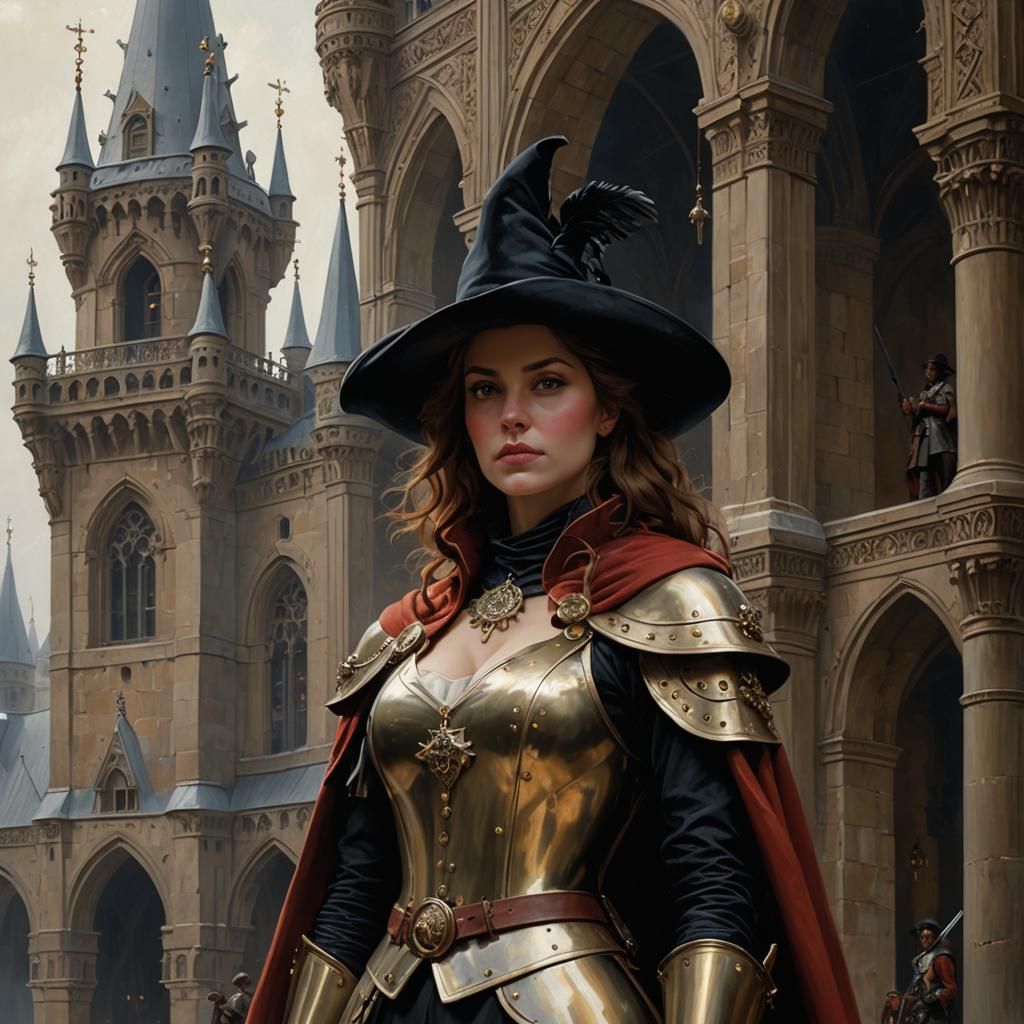 Hibernal Musketeer in Bronze Setting: Digital Art