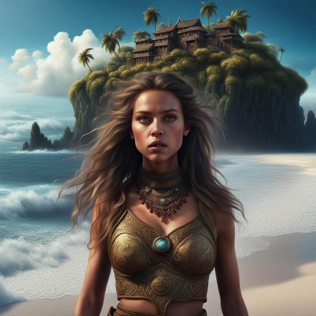 Island Girl in Epic Cinematic Digital Painting